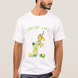 Cool de jus de citron frais Boire T-shirt citron