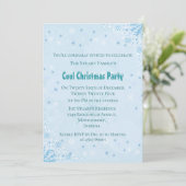 Cool de Noël bleu glace Invitation (Debout devant)