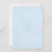 Cool de Noël bleu glace Invitation (Dos)