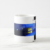 Cool de typographie de monogramme Grunge Mug (Centre)