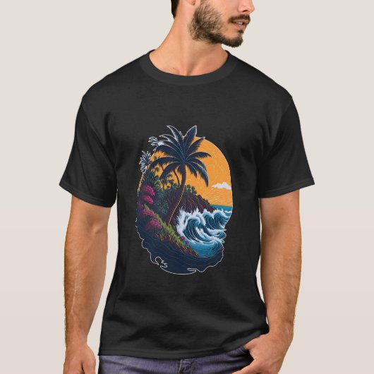 cool décontracté avec T-shirt "Crashing Waves Edge (Devant)