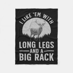 Cool Deer Hunting Art Voor Mannen Vrouwen Jagen Wi Fleece Deken
