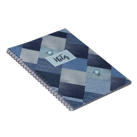 Cool Denim Patchwork Notitieboek (Rechterzijde)
