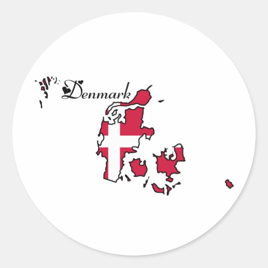 Cool Denmark Ronde Sticker (Voorkant)