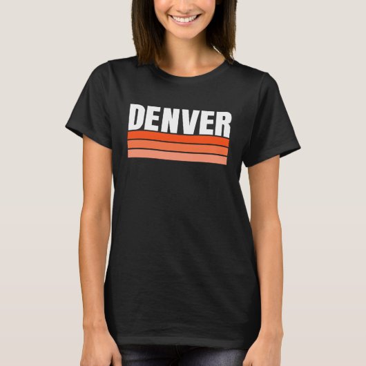 Cool Denver Orange Striped Simple & Basic Minimal  T-shirt (Voorkant)