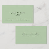 Cool, des cartes de visite simples au citron vert. (Devant / Derrière)