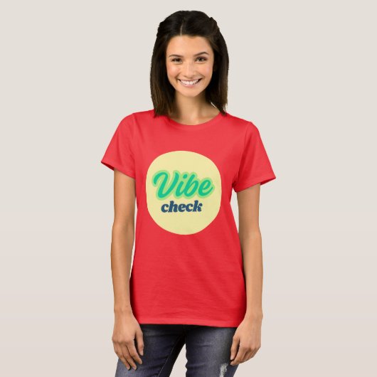 Cool Design: Vibe Check T-shirt (Voorkant volledig)