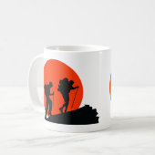 Cool Designer mok Ik hou van wandelen (Voorkant links)