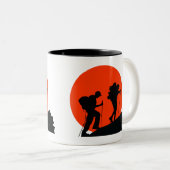 Cool Designer mok Ik hou van wandelen (Voorkant rechts)