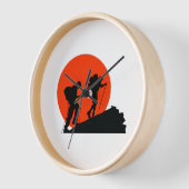 cool designer mural horloge amour randonnée (Angle)