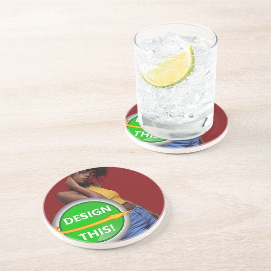 COOL! Dessous de verre en grès - Rond - Sur mesure (Côté)