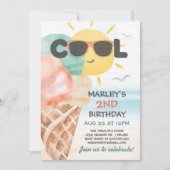 Cool d'été | Ice Cream Beach Invitation d'annivers (Devant)