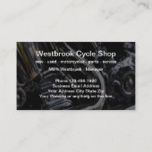 Cool Deux Côtés Moto Shop Cartes de visite (Dos)