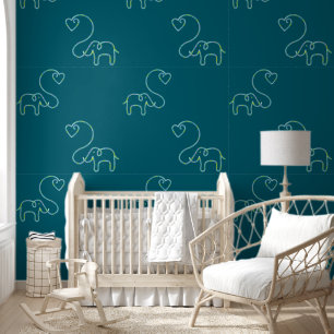 Cool Dierenpatroon - Olifant 4 Behang