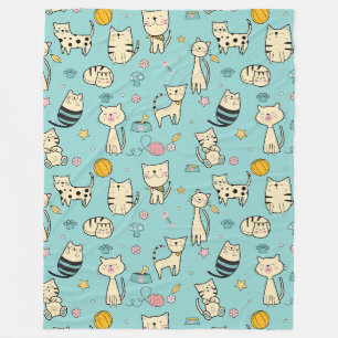 Cool dierpatroon - Moppige katten 1 Fleece Deken