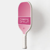Cool Dink Pun Monogram Initialen Girly Pink Modern Pickleball Paddle (Links)