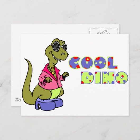 Cool Dino Briefkaart (Voorkant / Achterkant)