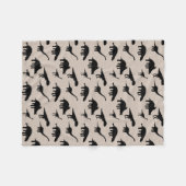 Cool Dino Dinosaurs Silhouettes Fleece Deken (Voorkant (Horizontaal))