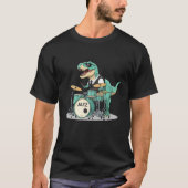Cool Dino Percussionist Tee t-shirt  (Devant)