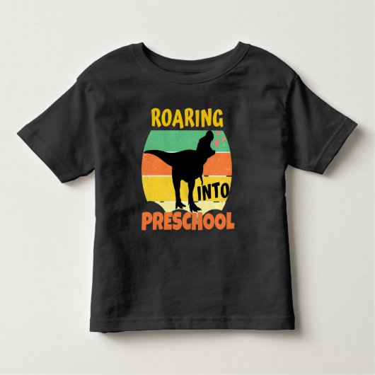 COOL DINOSAUR - ROAREN IN PRESCHOOL KINDER SHIRTS (Voorkant)