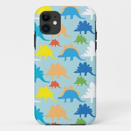Cool Dinosaurs iPhone 5 Hoesje Light Blue (Achterkant)