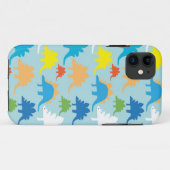 Cool Dinosaurs iPhone 5 Hoesje Light Blue (Achterkant (horizontaal))