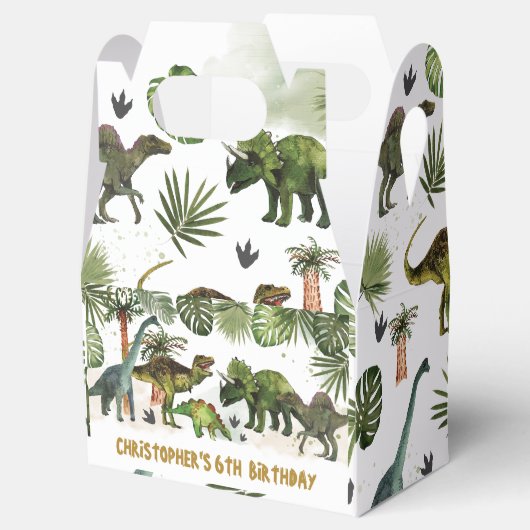 Cool Dinosaurs Jurassic Boy Verjaardagsfeestje Bedankdoosjes (Geopend)