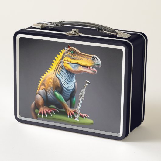 Cool Dinosaurus Metalen Lunchbox (Voorkant)