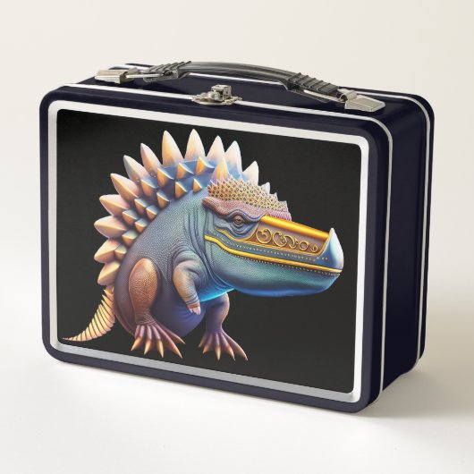 Cool Dinosaurus Metalen Lunchbox (Voorkant)