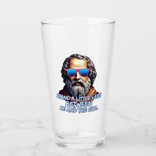 Cool Diogenes Quote Glas (Voorkant)