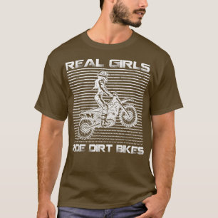 Cool Dirt Bike For Women Girls Motocross Biker Rac T-shirt