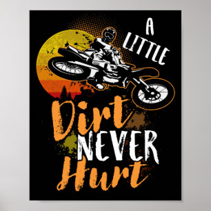 Cool Dirt Bike Motocross overvalt een beetje vuil Poster