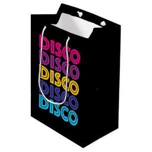 Cool Disco woord kunst feestje Medium Cadeauzakje