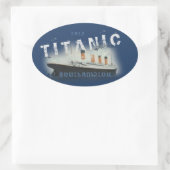 Cool Distress Custom Text Titanic Ovale Sticker (Tas)