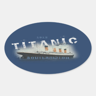 Cool Distress Custom Text Titanic Ovale Sticker