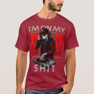 Cool DJ Afbeelding Disk Jockey Meme Mixer Headset T-shirt