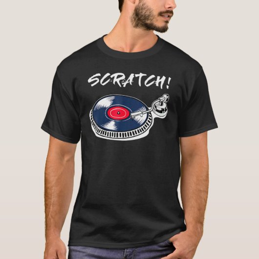 Cool Dj Deejay Scratch Mc Disco Hip Music Beat T-shirt (Voorkant)