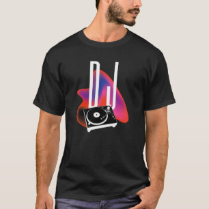 Cool Dj Diskjockey Outfit Pult Colorful Disco Per T-shirt