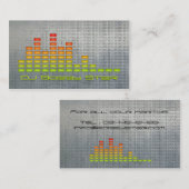 Cool dj equalizer metalic visitekaartje (Voorkant / Achterkant)