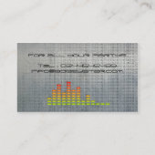 Cool dj equalizer metalic visitekaartje (Achterkant)