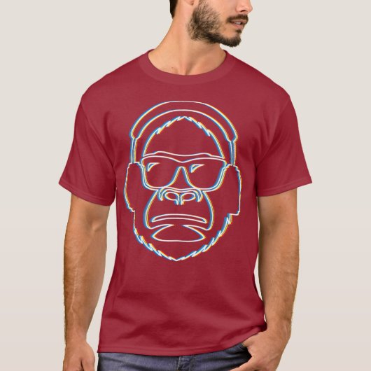 Cool DJ Gear Monkey DJ tshirts voor Heren en (Voorkant)