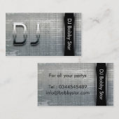 Cool dj metalic visitekaartje (Voorkant / Achterkant)