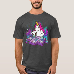 Cool DJ Shirt Unicorn Shirten DJ Platenspeler Shir