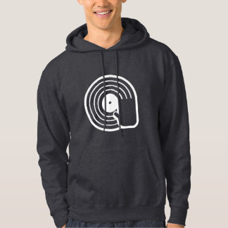 Cool DJ T-shirt Zwart Vinylplaat Album Afspelend