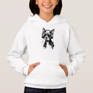 Cool Dog hoofdtelefoon Schattige Huisdieren Zwart