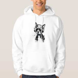 Cool Dog hoofdtelefoon Schattige Huisdieren Zwart Hoodie