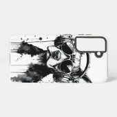 Cool Dog hoofdtelefoon Schattige Huisdieren Zwart  Samsung Galaxy Hoesje (Achterkant horizontaal)