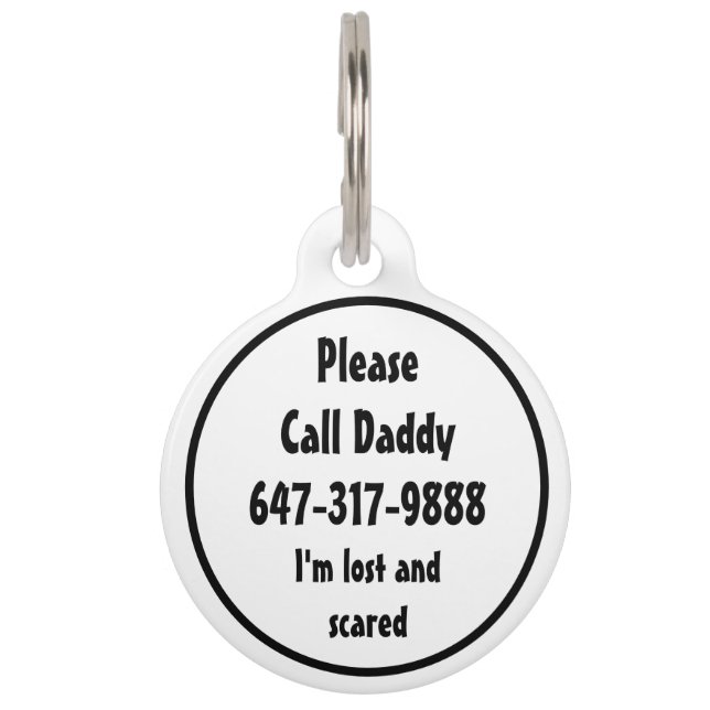 Cool Dog ID Eigen naam Eigenaar Contactgegevens in Huisdierpenning (Achterkant)