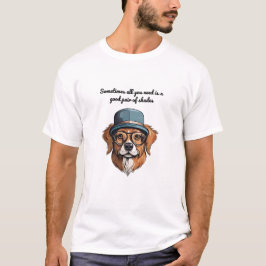Cool Dog met Shades T-Shirt - Leuk en stijlvol