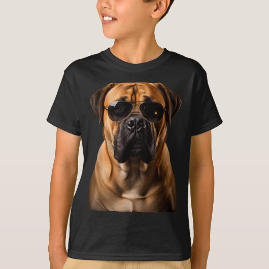 Cool Dog Sungles Bullmastiff Funny Look  T-shirt (Voorkant)